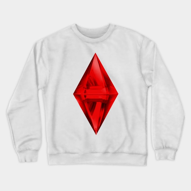 Sims red Plumbob Diamond Crewneck Sweatshirt by Xinoni